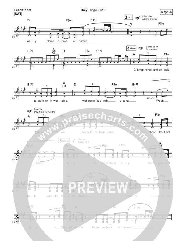 Holy Lead Sheet (SAT) (David Leonard)