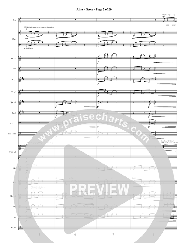 Alive (Choral Anthem SATB) Orchestration (Word Music Choral / Arr. Cliff Duren)