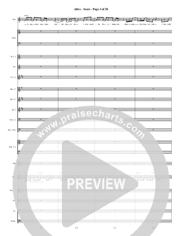 Alive (Choral Anthem SATB) Orchestration (Word Music Choral / Arr. Cliff Duren)