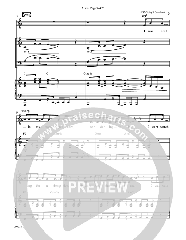 Alive (Choral Anthem SATB) Anthem (SATB/Piano) (Word Music Choral / Arr. Cliff Duren)