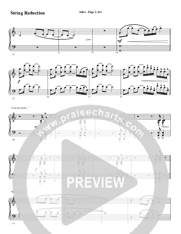 Alive (Choral Anthem SATB) String Reduction (Word Music Choral / Arr. Cliff Duren)