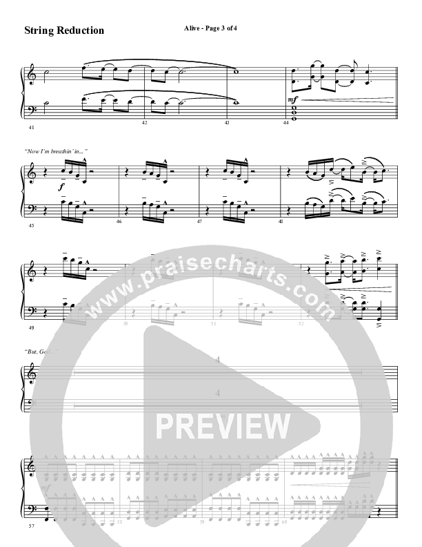 Alive (Choral Anthem SATB) String Reduction (Word Music Choral / Arr. Cliff Duren)