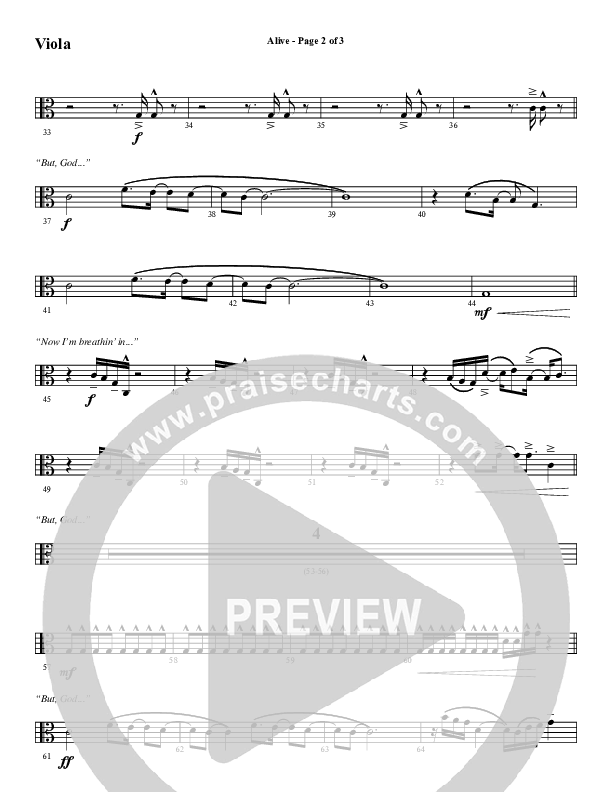 Alive (Choral Anthem SATB) Viola (Word Music Choral / Arr. Cliff Duren)