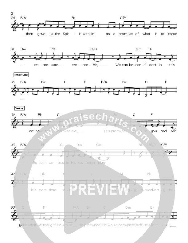 Confidence Lead Sheet Melody (Jeremy Good)