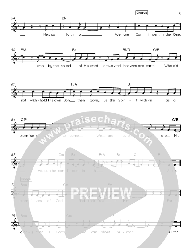 Confidence Lead Sheet Melody (Jeremy Good)