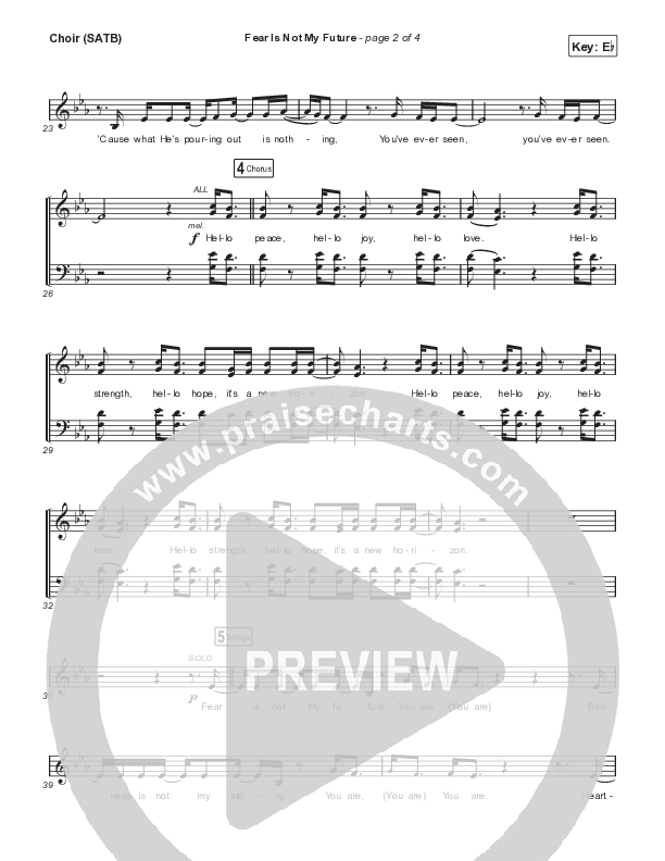 Fear Is Not My Future (Radio) Choir Sheet (SATB) (Maverick City Music / Brandon Lake / Chandler Moore)