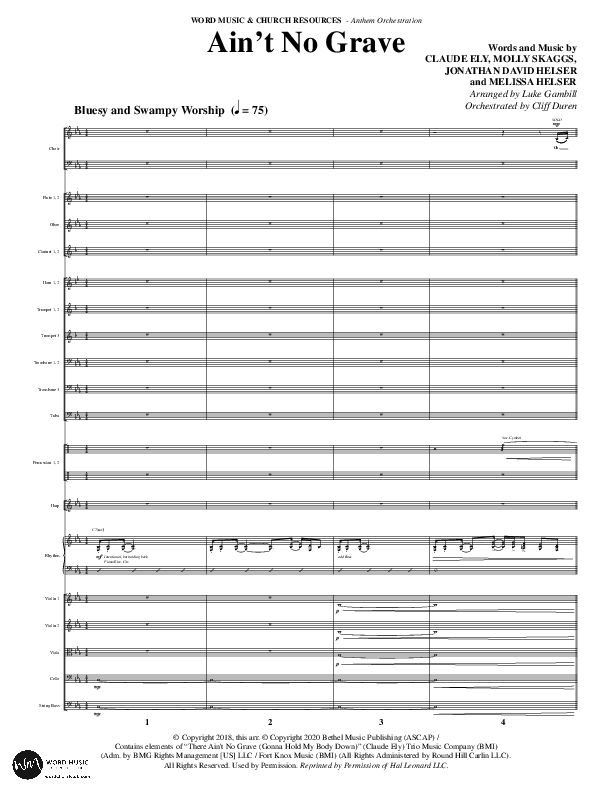 Ain't No Grave (Choral Anthem SATB) Conductor's Score (Word Music Choral / Arr. Luke Gambill)