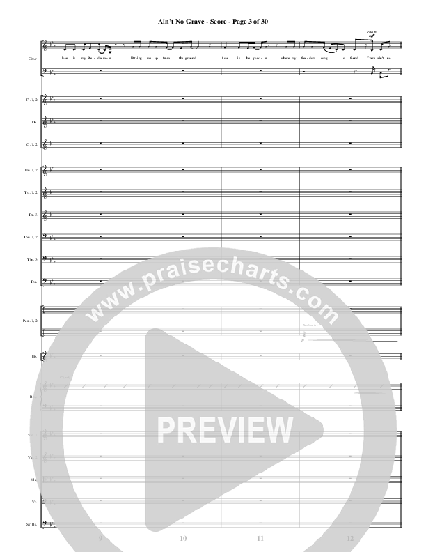 Ain't No Grave (Choral Anthem SATB) Orchestration (Word Music Choral / Arr. Luke Gambill)