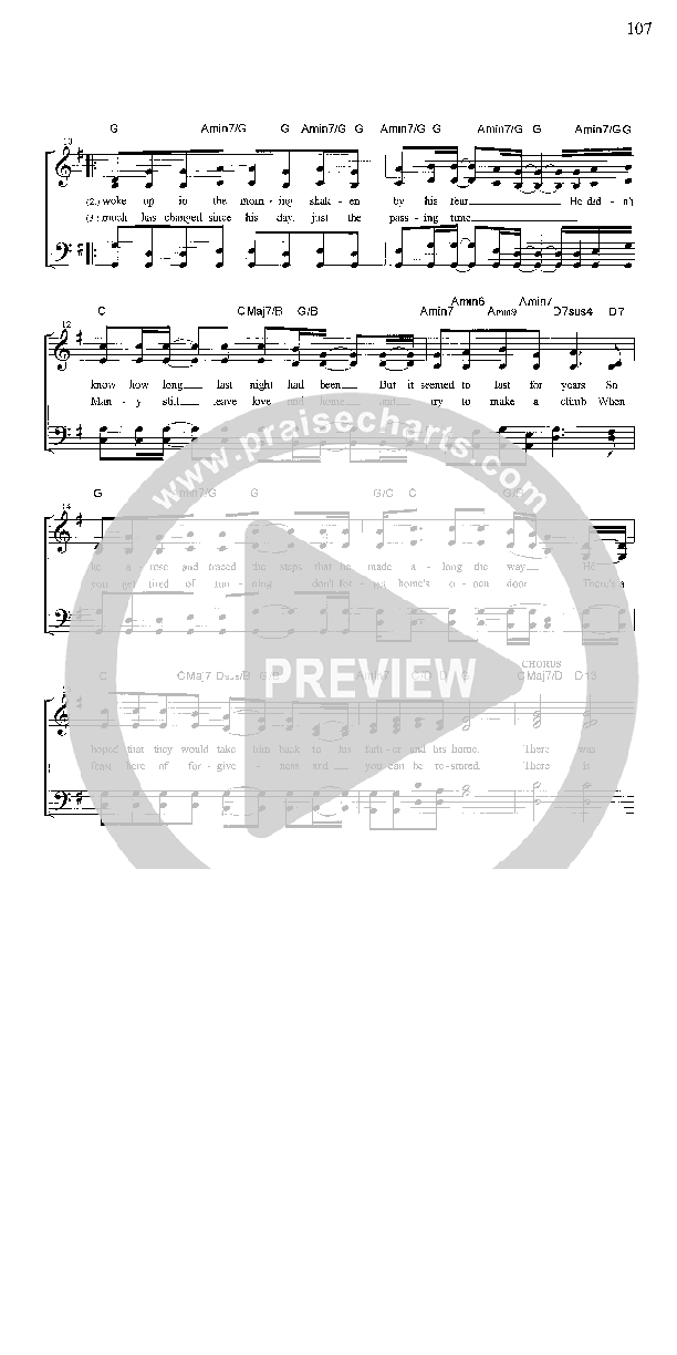 The Prodigal Lead Sheet (Tony Gore & Majesty)