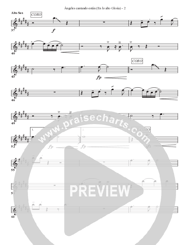 Angeles Cantando están (En lo alto Gloria) Alto Sax (Bell Shoals Music)