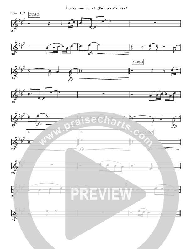 Angeles Cantando están (En lo alto Gloria) French Horn (Bell Shoals Music)