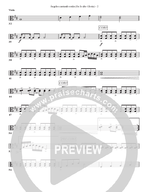 Angeles Cantando están (En lo alto Gloria) Viola (Bell Shoals Music)