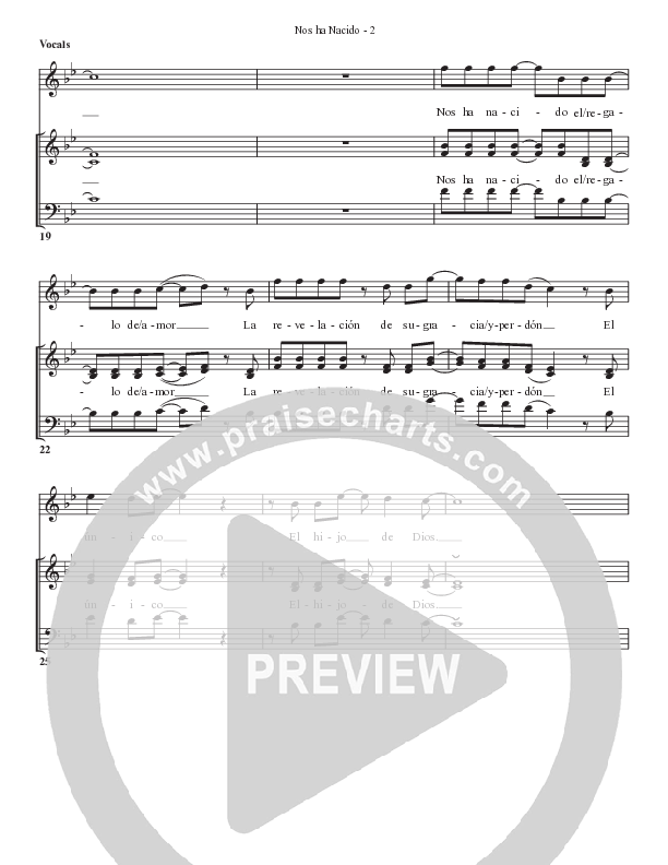 Nos ha Nacido Choir Sheet (Bell Shoals Music)