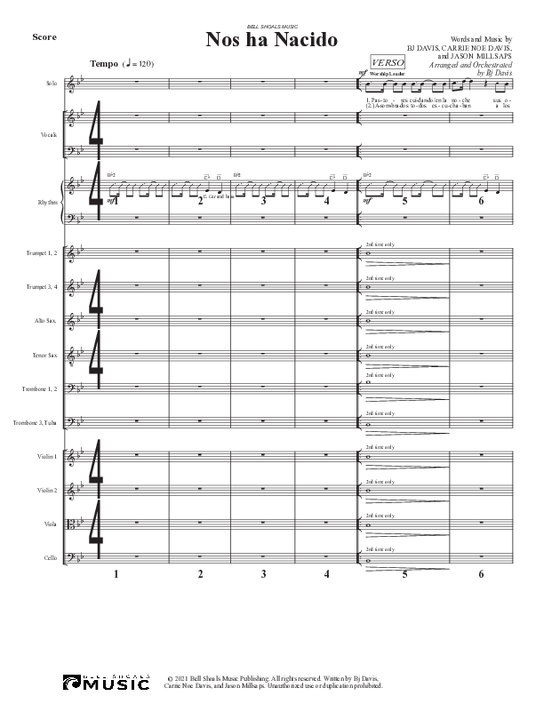 Nos ha Nacido Conductor's Score (Bell Shoals Music)