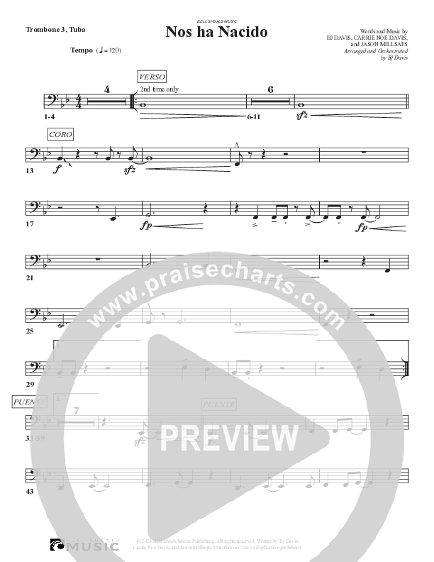Nos ha Nacido Trombone 3/Tuba (Bell Shoals Music)