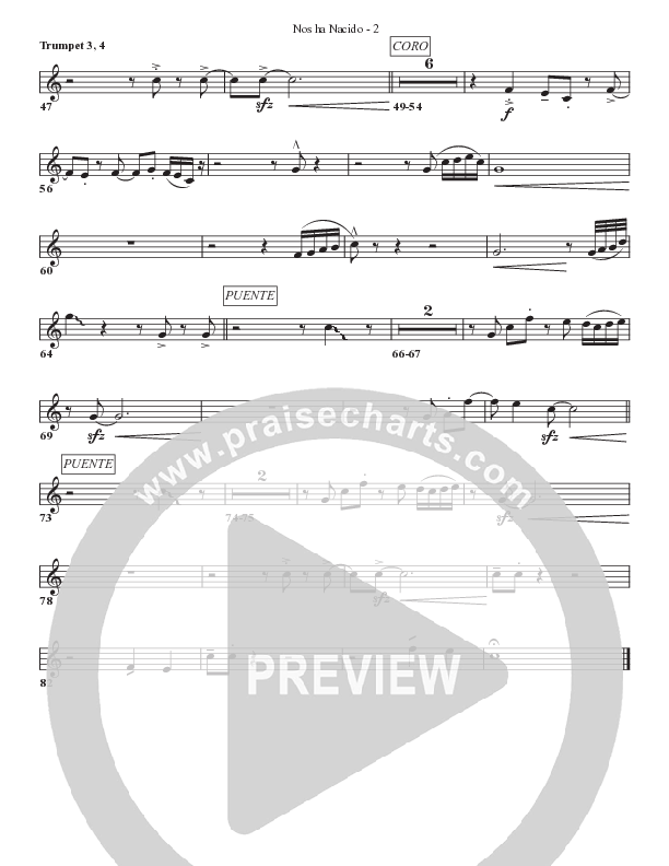 Nos ha Nacido Trumpet 3/4 (Bell Shoals Music)