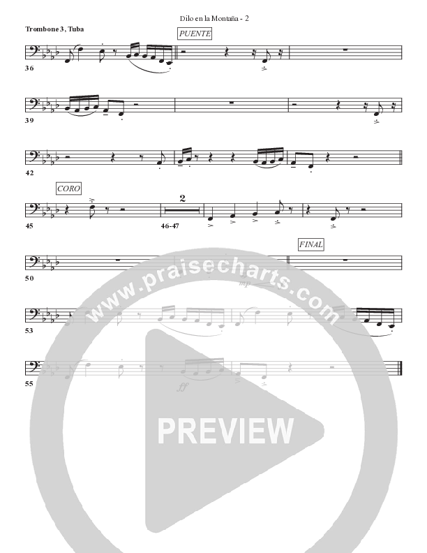 Ve dilo en la Montaña Trombone 3/Tuba (Bell Shoals Music)