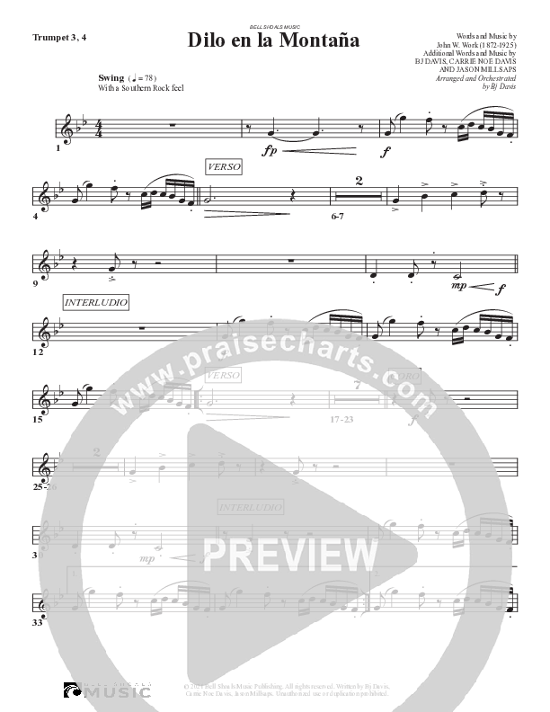 Ve dilo en la Montaña Trumpet 3/4 (Bell Shoals Music)