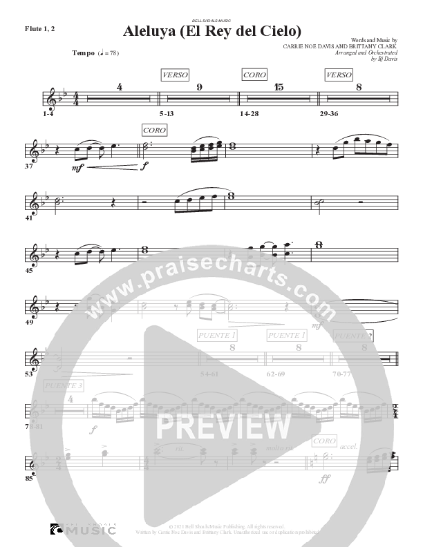 Aleluya (El Rey del Cielo) Flute 1/2 (Bell Shoals Music)