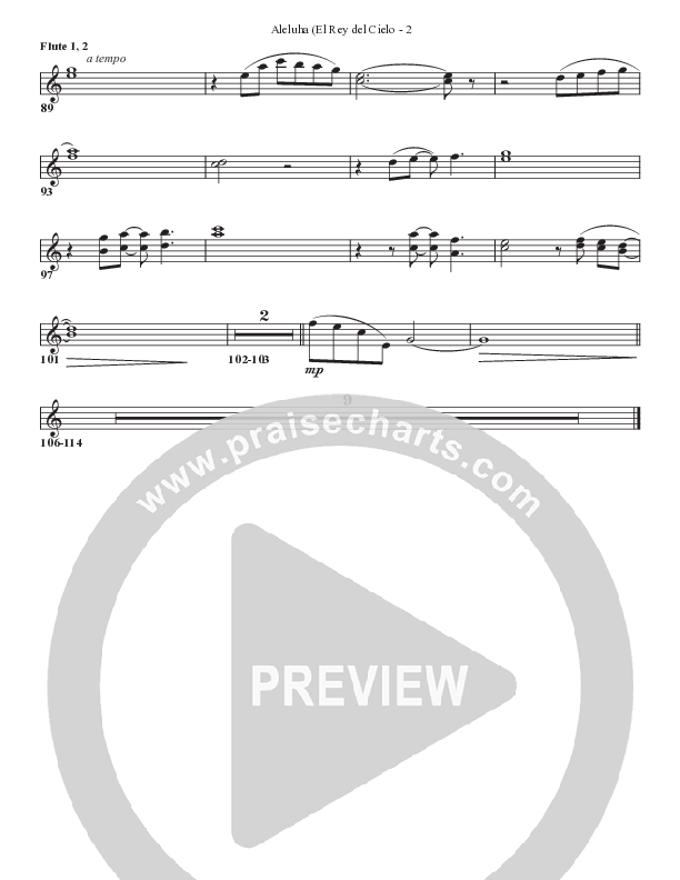 Aleluya (El Rey del Cielo) Flute 1/2 (Bell Shoals Music)