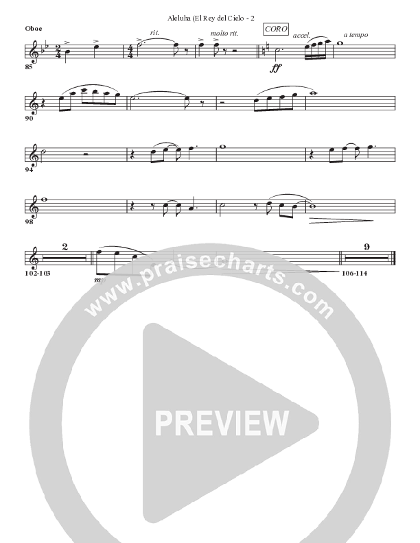 Aleluya (El Rey del Cielo) Oboe (Bell Shoals Music)