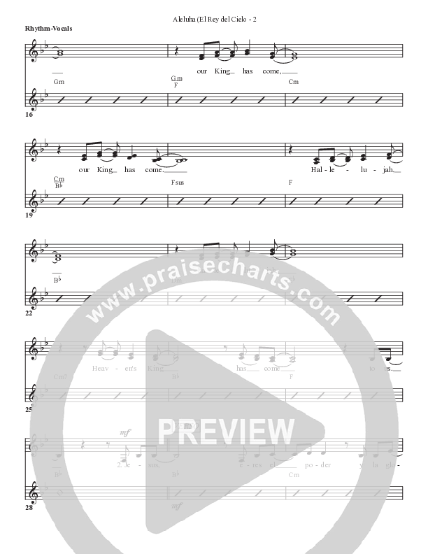 Aleluya (El Rey del Cielo) Piano/Vocal Pack (Bell Shoals Music)