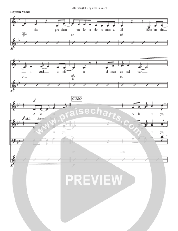 Aleluya (El Rey del Cielo) Piano/Vocal Pack (Bell Shoals Music)