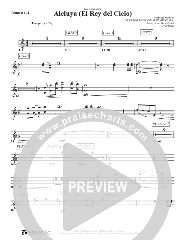 Aleluya (El Rey del Cielo) Brass Pack (Bell Shoals Music)