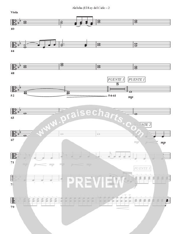 Aleluya (El Rey del Cielo) Viola (Bell Shoals Music)