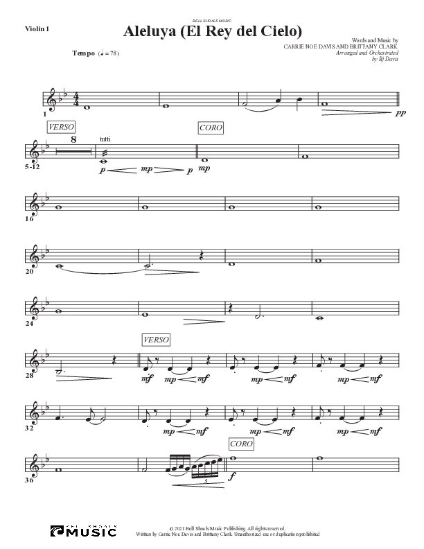 Aleluya (El Rey del Cielo) String Pack (Bell Shoals Music)