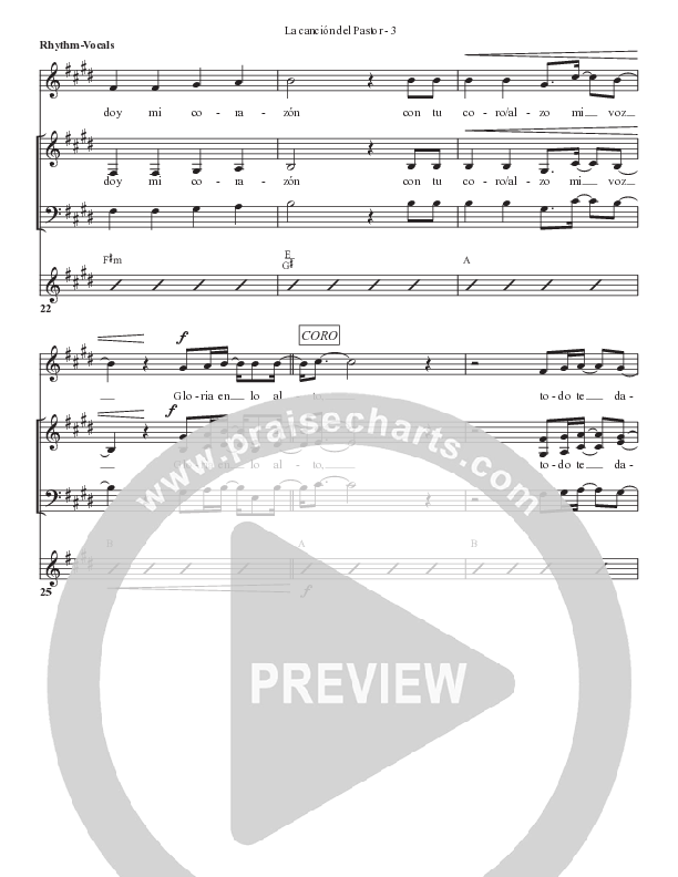 La canción del Pastor Piano/Vocal (SATB) (Bell Shoals Music)