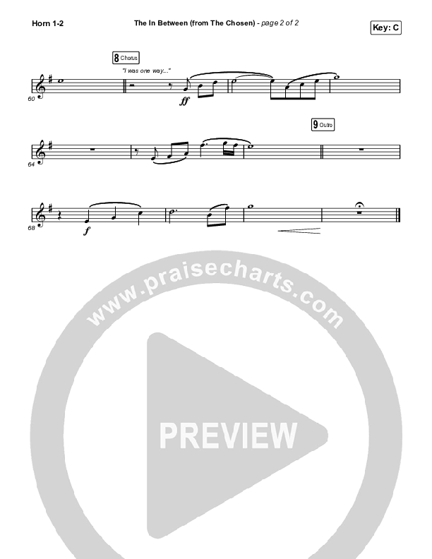 The In Between (From The Chosen) French Horn 1,2 (Matt Maher)