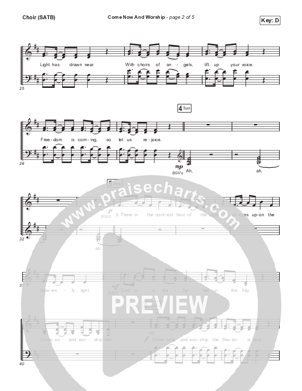 Come Now And Worship Choir Sheet (SATB) (Worship For Everyone)