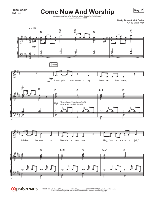 Come Now And Worship Piano/Vocal Pack (Worship For Everyone)