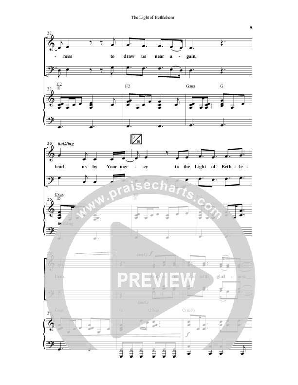 The Light Of Bethlehem (Choral Anthem SATB) Anthem (SATB/Piano) (Word Music Choral / Arr. Cliff Duren)