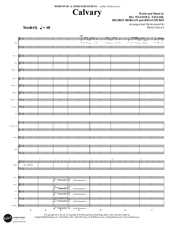 Calvary (Choral Anthem SATB) Conductor's Score (Word Music Choral / Arr. Daniel Semsen)