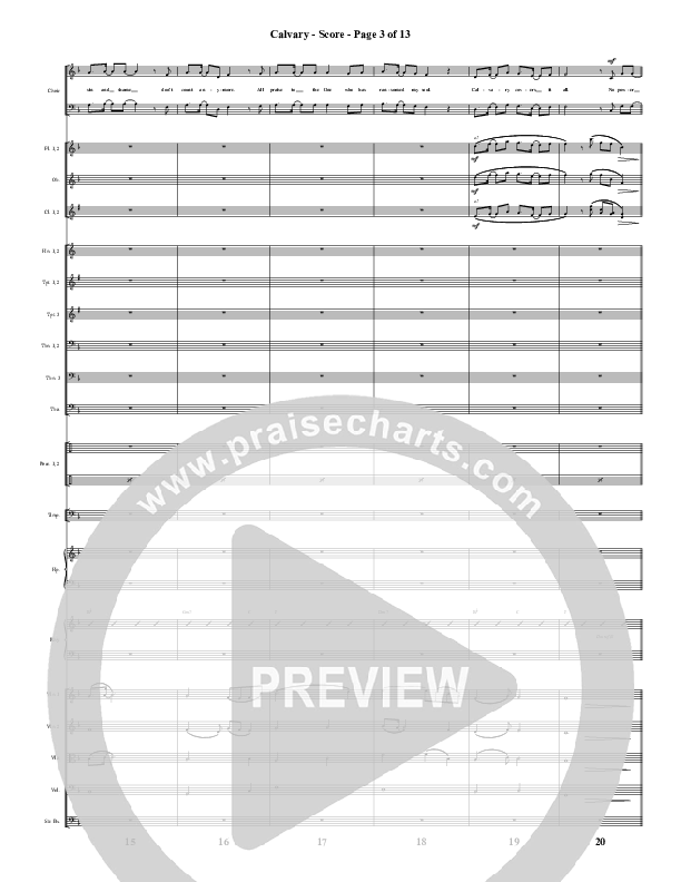 Calvary (Choral Anthem SATB) Orchestration (Word Music Choral / Arr. Daniel Semsen)