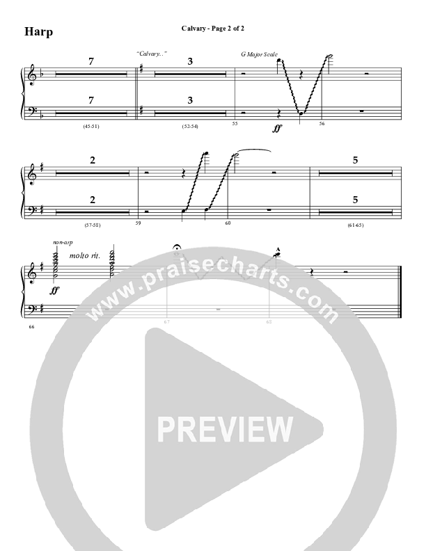 Calvary (Choral Anthem SATB) Harp (Word Music Choral / Arr. Daniel Semsen)
