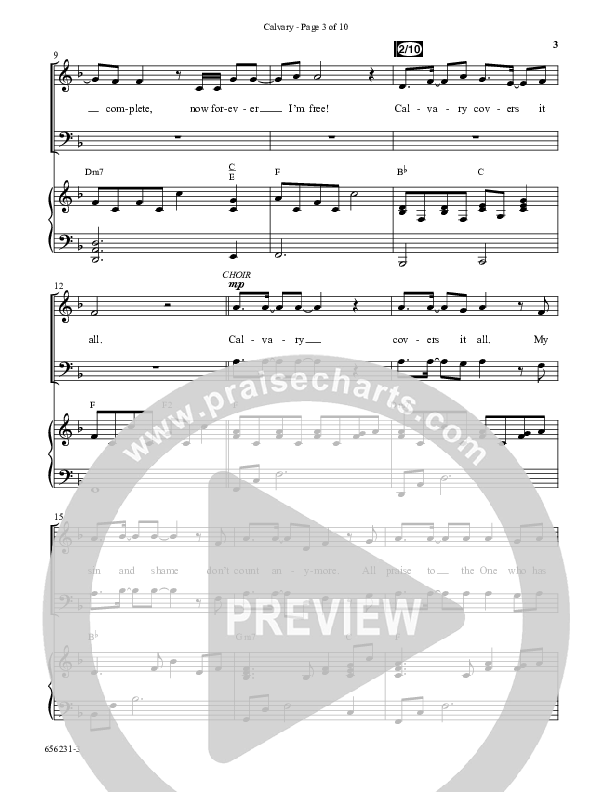 Calvary (Choral Anthem SATB) Anthem (SATB/Piano) (Word Music Choral / Arr. Daniel Semsen)