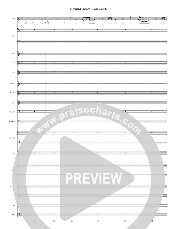Cleansed (Choral Anthem SATB) Conductor's Score (Word Music Choral / Arr. Cliff Duren)