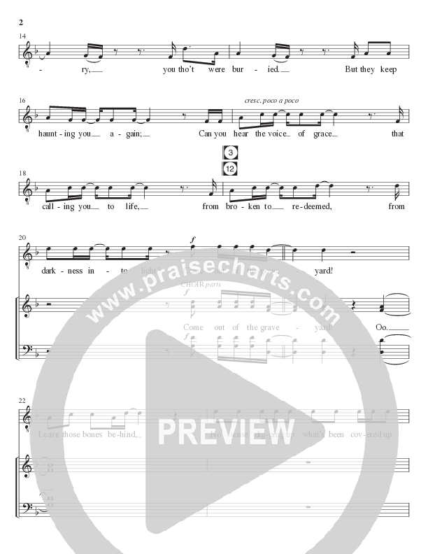 Come Out Of The Graveyard (Choral Anthem SATB) Choir Vocals (SATB) (Lillenas Choral / Arr. Cliff Duren)