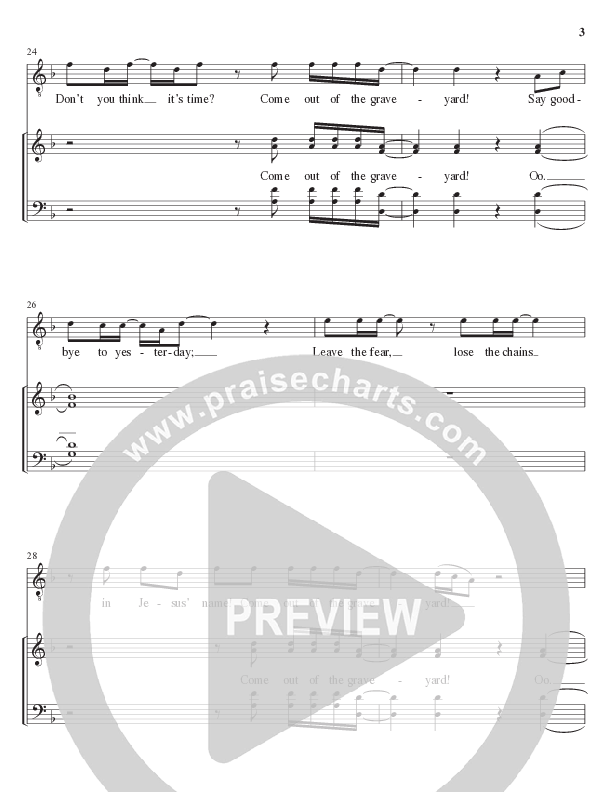 Come Out Of The Graveyard (Choral Anthem SATB) Choir Vocals (SATB) (Lillenas Choral / Arr. Cliff Duren)