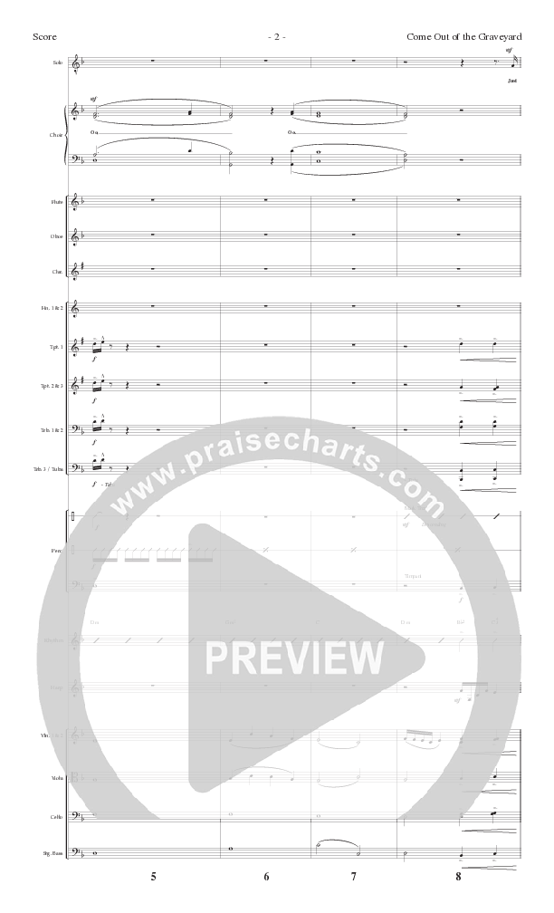 Come Out Of The Graveyard (Choral Anthem SATB) Orchestration (Lillenas Choral / Arr. Cliff Duren)