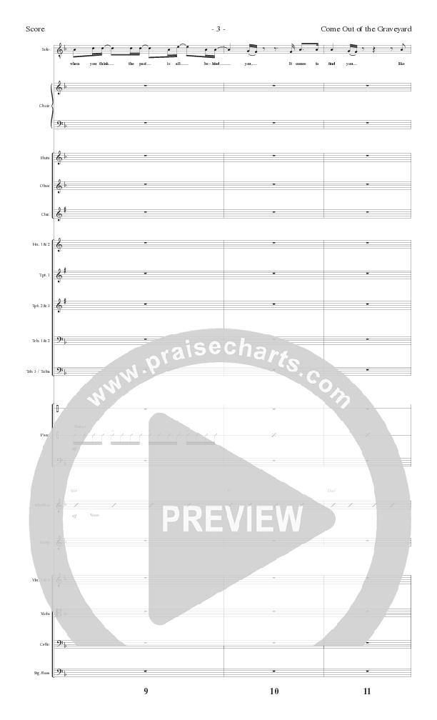 Come Out Of The Graveyard (Choral Anthem SATB) Orchestration (Lillenas Choral / Arr. Cliff Duren)