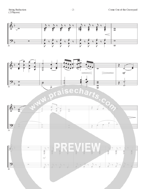 Come Out Of The Graveyard (Choral Anthem SATB) String Reduction (Lillenas Choral / Arr. Cliff Duren)
