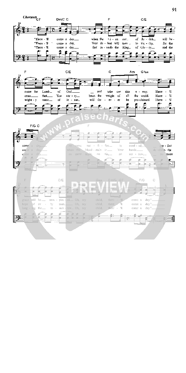 There'll Come A Day Lead Sheet (Brian Free & Assurance)
