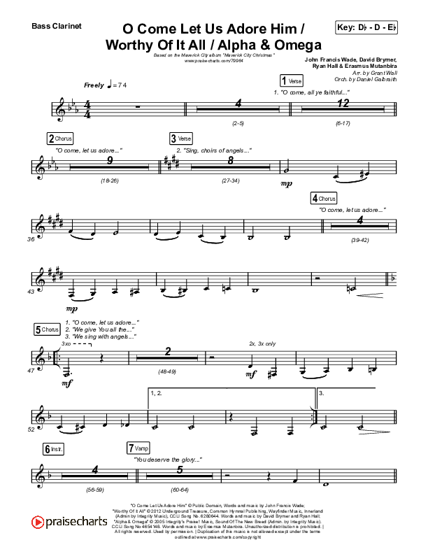 O Come Let Us Adore Him / Worthy Of It All / Alpha & Omega Bass Clarinet (Maverick City Music / Chandler Moore / Jekalyn Carr)