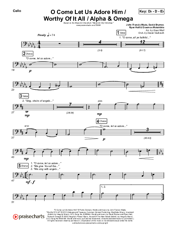 O Come Let Us Adore Him / Worthy Of It All / Alpha & Omega Cello (Maverick City Music / Chandler Moore / Jekalyn Carr)