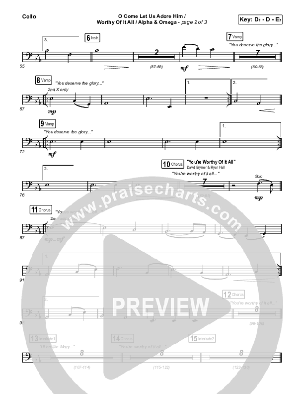 O Come Let Us Adore Him / Worthy Of It All / Alpha & Omega Cello (Maverick City Music / Chandler Moore / Jekalyn Carr)