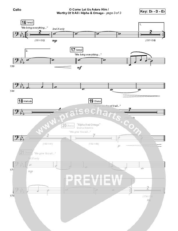 O Come Let Us Adore Him / Worthy Of It All / Alpha & Omega Cello (Maverick City Music / Chandler Moore / Jekalyn Carr)